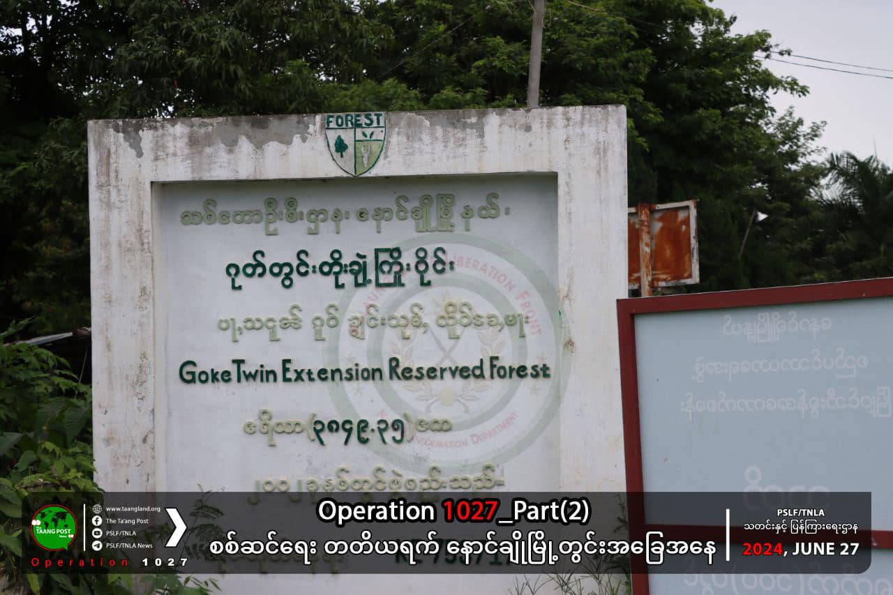 (နောင်ချိုမြို့အား TNLAပူးပေါင်းတပ် သိမ်းပိုက်ပြီးနောက် တွေ့ရစဉ်။ ဓာတ်ပုံ - TNLA)