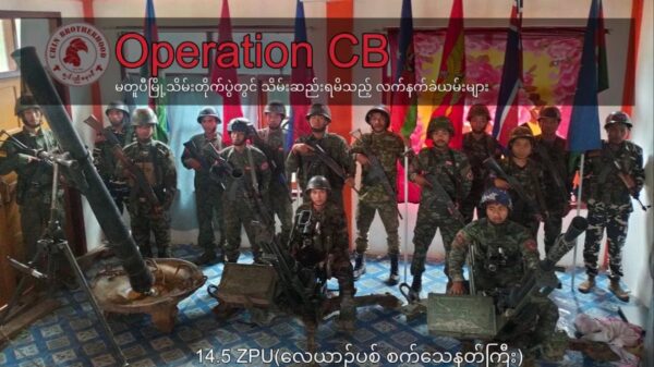 (မတူပီမြို့သိမ်းတိုက်ပွဲအတွင်း သိမ်းဆည်းရရှိသော လက်နက်ခဲယမ်းများ။ ဓာတ်ပုံ - PDF Zoland)