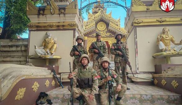 (စဉ့်ကူးမြို့နယ်ရှိ စစ်ကောင်စီ ၏ တပ်စခန်းများအား မန္တလေး PDFက သိမ်းပိုက်ပြီးနောက် တွေ့ရစဉ်။ ဓာတ်ပုံ - မန္တလေး PDF)