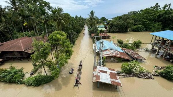 (စစ်ကိုင်းတိုင်းအတွင်း မြို့နယ်အချို့ ရေကြီးနစ်မြုပ်မှုမြင်ကွင်းများ။ ဓာတ်ပုံ - CJ)
