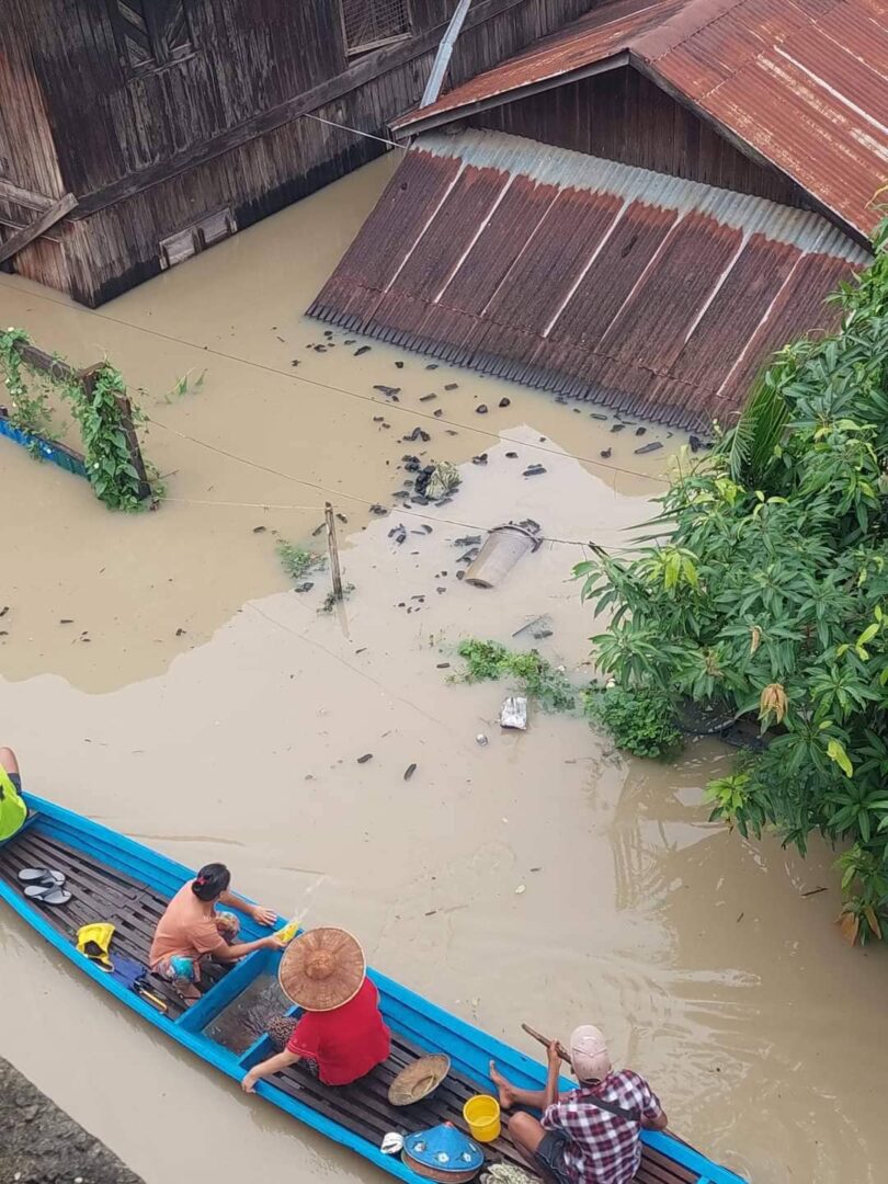 (စစ်ကိုင်းတိုင်းအတွင်း မြို့နယ်အချို့ ရေကြီးနစ်မြုပ်မှုမြင်ကွင်းများ။ ဓာတ်ပုံ - CJ)