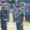 (ဇူလိုင် ၁၆ရက်တွင် ကျရောက်သော (၇၇) ကြိမ်မြောက် ကရင်အမျိုးသားကာကွယ်ရေး တပ်ဖွဲ့နေ့ အခမ်းအနား အား KNDO စစ်ဌာနချုပ် ၌ ကျင်းပနေစဉ်။ ဓာတ်ပုံ - ကေအဲန်ယူ)