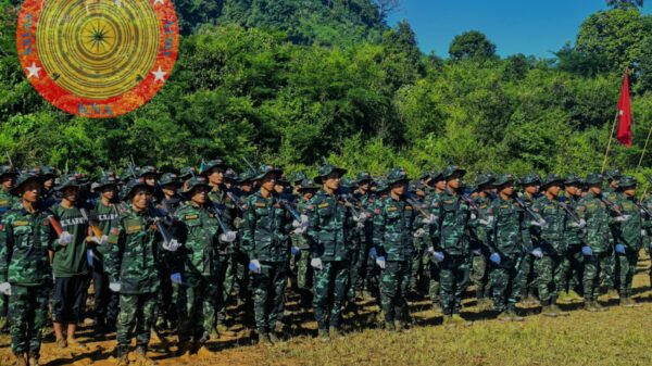 (ကယန်းအမျိုးသားတပ်မတော်ဖွဲ့စည်းတည်ထောင်ခြင်းအခမ်းအနားတွင် တွေ့ရသော ရဲဘော်များ။ ဓာတ်ပုံ - KNA)