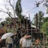(တောင်ကုတ်မြို့နယ်၊ ကင်းထောင်ကျေးရွာကိုအောက်တိုဘာ ၄ရက်က လေကြောင်းတိုက်ခိုက်ခံရအပြီး တွေ့ရစဉ်။ ဓာတ်ပုံ - CJ)
