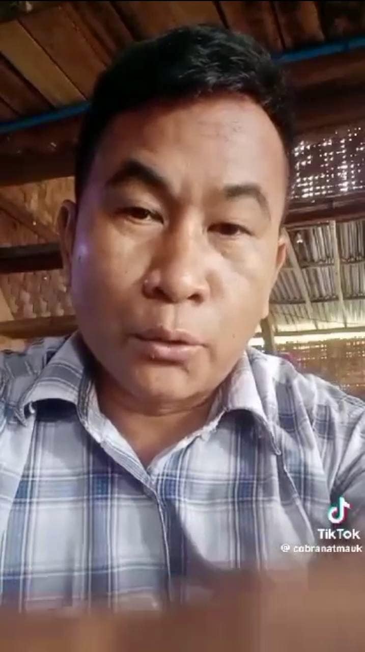 (ပစ်ခတ်ခံရသော ပျူစောထီးခေါင်းဆောင် ဇော်ဝင်းက PDFများအား စိန်ခေါ်ခဲ့သည့် Tiktok video)