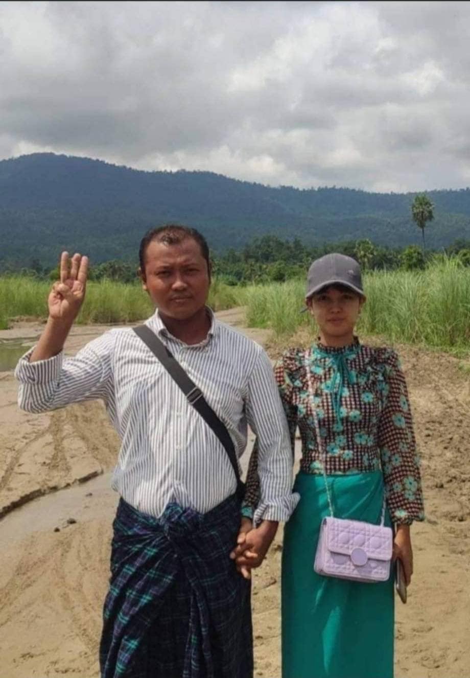 (ဦးဝင်းဌေးနှင့်၎င်း၏ဇနီးသည်အား တွေ့ရစဥ်။ဓာတ်ပုံ-ပေးပို့)