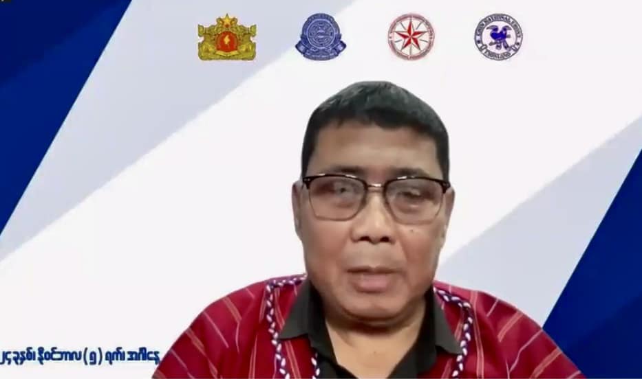 (ယနေ့ သတင်းစာရှင်းလင်းပွဲတွင် ပြောကြားနေသော NUG၊ KNU၊ KNPP၊ CNFတို့မှ တာဝန်ရှိသူများ)