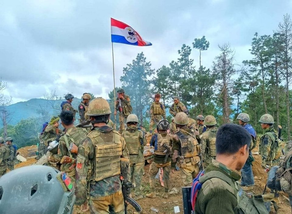 (စီသရီးတောင်စခန်း(ပွိုင့် -၃ စခန်း)အမည်ရှိ စစ်ကောင်စီတပ်စခန်းအား ချင်းပြည်ကောင်စီပူးပေါင်းတပ် သိမ်းပိုက်အပြီး တွေ့ရစဉ်။ ဓာတ်ပုံ - VOC)