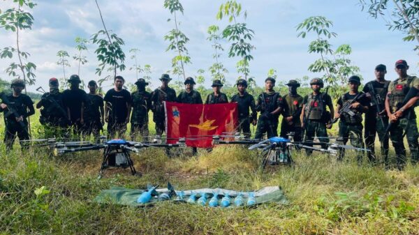 (စစ်ကောင်စီတပ်ကို တိုက်ခိုက်ခဲ့သော NMSP-ADတပ်မှ ရဲဘော်များအား တွေ့ရစဉ်။ ဓာတ်ပုံ - NMSP-AD)