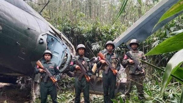 (AA shot down a military helicopter and released news photos on February 3, 2024. Photo-AA Info Desk)