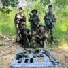 (တိုက်ခိုက်ခဲ့သည့် ပုသိမ် - မုံရွာလမ်းပိုင်းမှ မဲဇလီတံတားနှင့် သိမ်းဆည်းရမိခဲ့သော လက်နက်ခဲယမ်းအချို့အား ရဲဘော်များနှင့်အတူတွေ့ရစဥ်။ဓာတ်ပုံ - CJ၊ မင်းဘူးခရိုင် အမှတ် ၇တပ်ရင်း)