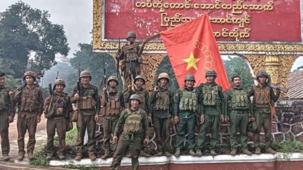 (အရှေ့မြောက်တိုင်းစစ်ဌာနချုပ်ကို ကိုးကန့် တပ်မတော် (MNDAA)က ၂၀၂၄ သြဂုတ် ၃ ရက်တွင် သိမ်းယူပြီးနောက် တွေ့ရစဉ်။ ဓာတ်ပုံ - The Kokang)