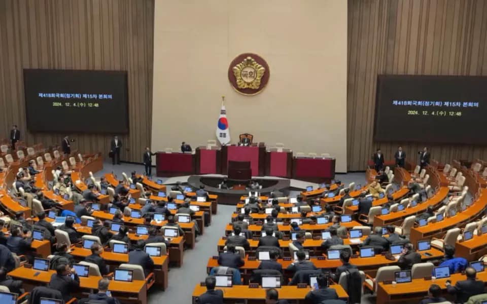 တောင်ကိုရီးယား သမ္မတရဲ့ စစ်အုပ်ချုပ်ရေး အမိန့်ကို တောင်ကိုရီးယား လွှတ်တော် မဲခွဲဆုံးဖြတ်ပြီး ပယ်ဖျက်