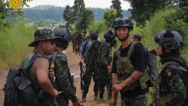 (လွိုင်ကော်မြို့အခြေပြု ကရင်နီအမျိုးသားများကာကွယ်ရေးတပ်(KNDF)တပ်ရင်း −၂ မှ ရဲဘော်များအား တွေ့ရစဥ်။ဓာတ်ပုံ − KNDF BO2)