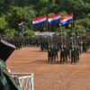 (ကရင်နီအမျိုးသားများကာကွယ်ရေးတပ် (KNDF)၏ (၄)လတာ အခြေခံစစ်သင်တန်းဆင်းပွဲကို ၂၀၂၄ အောက်တိုဘာ ၈ရက်က ပြုလုပ်နေစဉ်။ ဓာတ်ပုံ- KNDF)