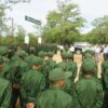 (မကွေးတိုင်းအတွင်း၌ စစ်မှုထမ်းအပတ်စဉ်(၄)မှ ခေါ်ဆောင်ခံရသူများအား တွေ့ရစဉ်။ ဓာတ်ပုံ − စကစ)