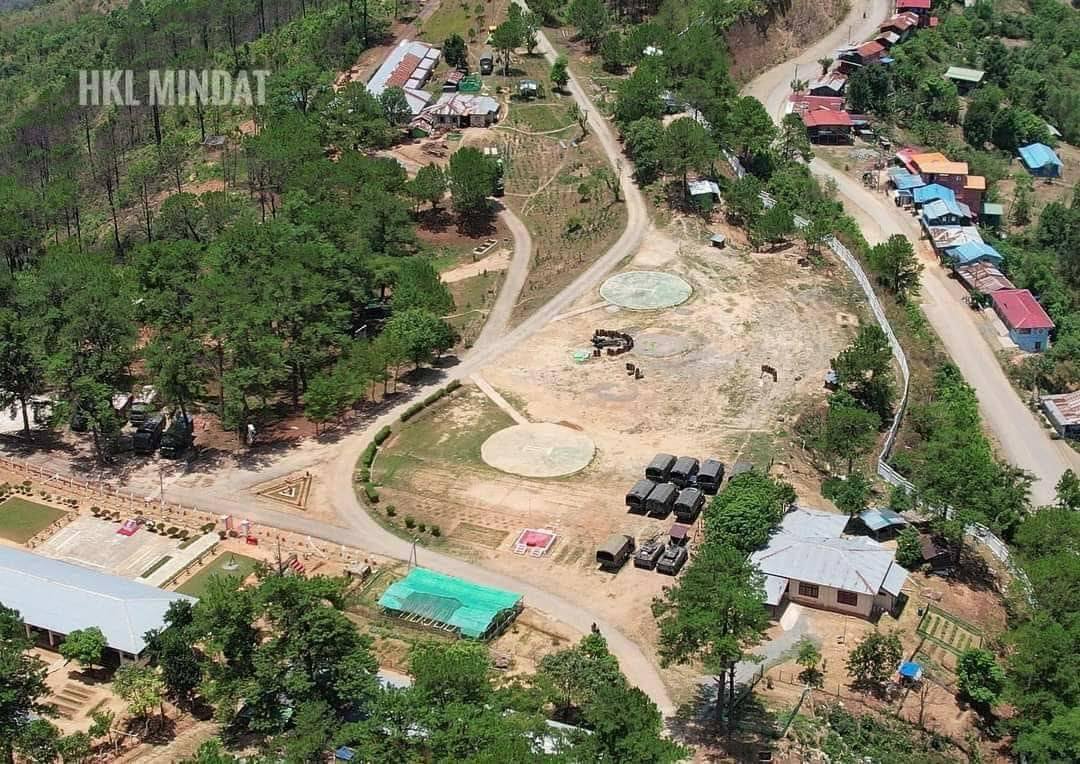 ခလရ(၂၇၄) နှင့် မင်းတပ်မြို့ကို အပေါ်စီးမှတွေ့ရစဥ်