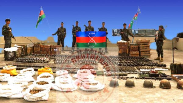 မင်းတပ်မြို့သိမ်းတိုက်ပွဲမှ သိမ်းဆည်းရရှိ​သောလက်နက်ခဲယမ်းများ