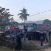 (သပိတ်ကျင်းမြို့နယ် ချောင်းကြီးရွာကို စစ်တပ်လေကြောင်းတိုက်ခိုက်လို့ ပျက်စီးမှုတွေကို တွေ့ရစဉ်။ ဓာတ်ပုံ - CJ)